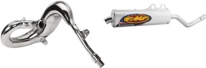 Full Exhaust w/ Turbine Core Silencer & Fatty Pipe - For Kawasaki KX65 & Suzuki RM65
