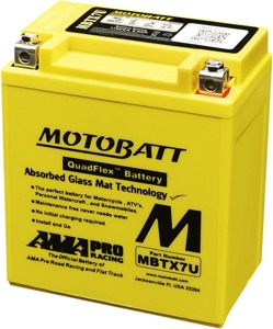 MotoBatt MBTX7U Quadflex AGM Battery Sealed Factory Activated - Quadflex AGM battery, sealed, maintenance-free