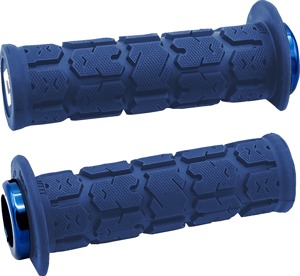 ODI Rogue 2.1 Lock-On Grips Navy Blue/Blue 7/8" Bars - Shock-absorbing lock-on grips in navy blue/blue