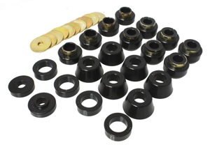 Black Body Mount Set Fits 1987-1996 Jeep Wrangler