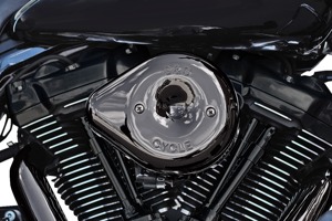 S&S Stealth Teardrop Air Cleaner Cover Lava Chrome For Harley-Davidson - Air cleaner cover in Lava Chrome For Harley-Davidson