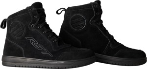 RST Ladies HiTop Moto Sneaker Black Suede US 10 - Women's protective moto sneaker in black suede, US 10