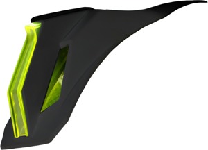ICON Airform Helmet Speedfin Green Black One Size - Replacement speedfin for ICON Airform helmets