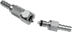 Goodridge In-Line Fuel Quick Disconnect Coupling Chrome 1/4in Hose - Quick disconnect fuel line coupling for 1/4in hose