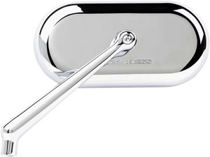 Arlen Ness Chrome Forged Billet Mirrors Left Hand Short Stem