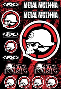 Factory Effex Metal Mulisha Sticker Kit 2 Multicolor