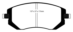 Bluestuff Front Brake Pads - For 03-05 Subaru Impreza 2.0 Turbo WRX