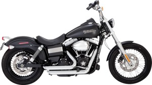 Vance & Hines Shortshots Staggered Exhaust Chrome Fits HD Dyna 12-17