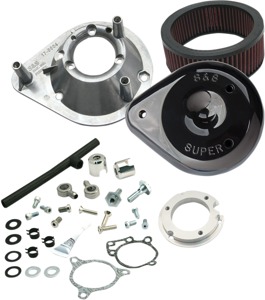 S&S Teardrop Air Cleaner Kit Gloss Black For Harley Touring 08-16 - Gloss Black Teardrop Air Cleaner For Harley Touring 08-16