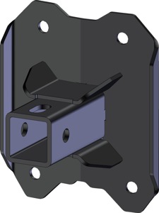 KFI Rear 2" Receiver Hitch Black Fits 22-23 Polaris RZR Pro R/Pro R 4