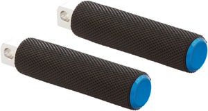 Arlen Ness Knurled Blue Passenger Pegs for '18+ Softail Models