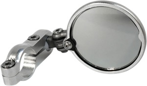 CRG Blindsight Lane Splitter Bar End Mirror Silver 2in - 2in folding bar end mirror, silver, universal fit
