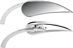 Arlen Ness Rad-II Teardrop Chrome Mirror Left 4.5"x1.5"