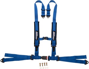 Moose Auto Buckle 4 Point Seat Harness 2" 2x2 - Blue