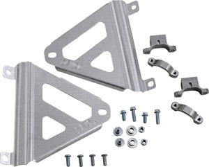 Devol Radiator Brace Set Brushed Aluminum For Honda CRF250R RX 2019-2021