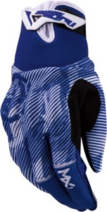 Moose MX1 Gloves Blue White Black Men's Size L - MX1 Gloves with D3O knuckle protection, Size L