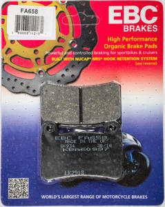 EBC FA658 Organic Brake Pads For Benelli Leoncino 125 2018-2020 - Front/Rear organic pads for Benelli Leoncino 125 18-20