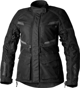 RST Ladies Maverick EVO CE Jacket Black 2XL - Women's 2XL textile riding jacket in black by RST