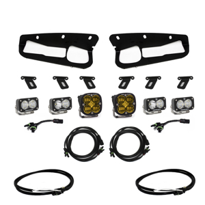 Baja Designs Amber SAE Fog Pocket Kit w/Upfitter - Fits 2021+ Ford Bronco
