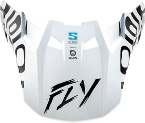 FLY RACING Formula S Carbon Abyss Visor White/Black XL/2X - Replacement visor for Formula S Carbon Abyss helmet