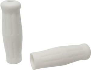Old School Grips White - For 84-20 Harley-Davidson