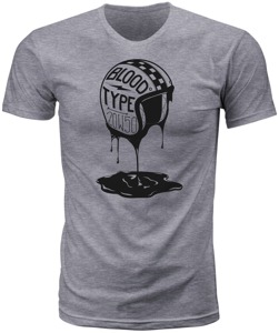 Highway 21 Blood Type Tee Heather Grey 2X-Large Men's - Men's Heather Grey 2X-Large casual tee