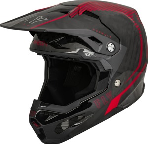 Fly Racing Formula Carbon Tracer Helmet Red/Black XS - Lightweight carbon helmet, Red/Black, Size XS