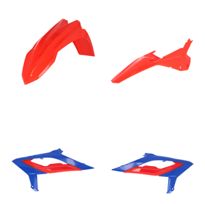Acerbis Plastic Kit Red/Blue For Beta RR 125-480 2T/4T 2023-2024 - Red/Blue plastic kit for Beta RR 125-480 2023-2024