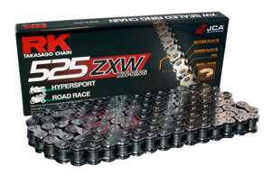 RK Chain 525ZXW-150 Chrome Motorcycle Chain