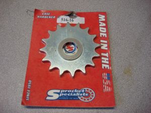 N.O.S. 16T Steel Countershaft Sprocket by Sprocket Specialists