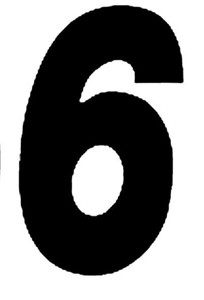 Dirt Digits 7" Black #6 Decal 3-Pack