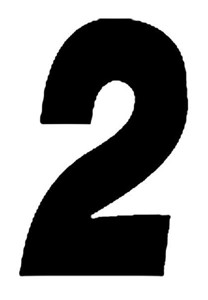 Dirt Digits 7" Black #2 Decal 3-Pack - 7" Black #0 Decal 3-Pack