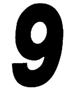 Dirt Digits 7" Black #9 Decal 3-Pack