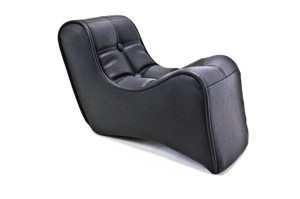 Drag Specialties Rear Scorpion Solo Pad Black Vinyl Passenger Seat - Rear passenger solo pad, black, for custom applications