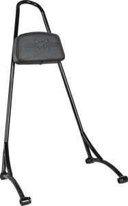 Burly Tall Sissy Bar w/ Pad Black Fits Honda Rebel