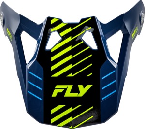 FLY RACING Formula CP Slice Visor Navy/Hi-Vis/White YL-S - Replacement visor for Formula CP helmet