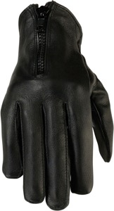 Z1R Women's 7mm Gloves Black XL - Premium goat skin leather gloves XL Black Women's