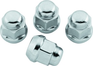 QuadBoss Chrome Lug Nuts 12x1.25 17mm OD Set of 4