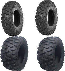 Bighorn M918 29x9R14 Front & 29x11R14 Rear Set of 4 Tires - Radial 6 Ply Heavy Duty For Polaris RZR XP 1000