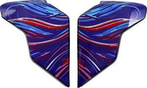 ICON Airflite Helmet Side Plates Betta Blue One Size - Replacement side plates for ICON Airflite helmets