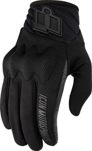 ICON Women's Anthem3 Gloves Black Large - Breathable, touchscreen-enabled riding gloves