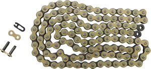 DID 428NZ Gold and Black 130 Link Non-Sealed Drive Chain - Gold/Black 130 link non-sealed chain for 100cc max