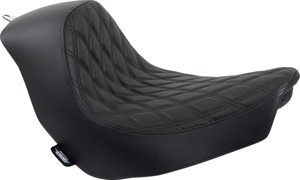 Drag Specialties Solo Seat Double Diamond Black For Harley Low Rider - Solo seat, double diamond, For Harley Low Rider models