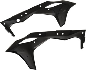 Cycra Powerflow Radiator Shrouds Black Fits 2017-2020 Kawasaki KX250F