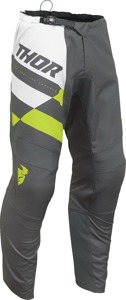 Thor Youth Sector Checker Pants Acid Yellow Charcoal Gray White Size 28