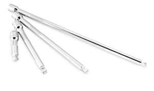 BikeMaster 4-Piece 1/4" Wobble Extension Bar Set Chrome