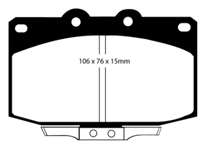 Bluestuff Front Brake Pads Fits 86-89 Mazda RX7 2.4 (1.3 Rotary) Vent Rear Rotor