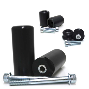 Standard Frame Sliders Black No Cut - For 13-19 Kawasaki ZX6R