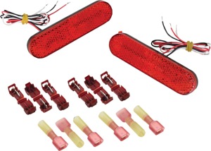 Show Chrome Red LED Marker Light 1in x 3 3/4in