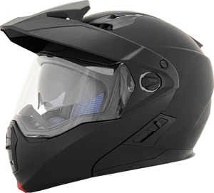 AFX FX-111DS Dual Sport Helmet Matte Black 2XL Unisex - Matte Black 2XL Dual Sport Helmet by AFX